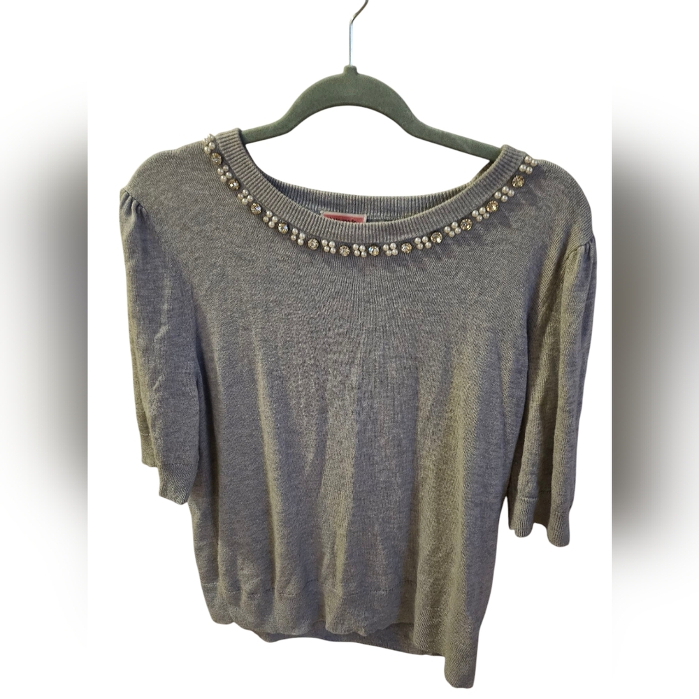 Kate Spade embellished neck top
